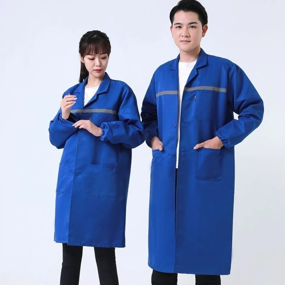 工作服大褂耐磨耐脏长款蓝大褂男女仓管养殖搬运劳保干活防尘罩衣