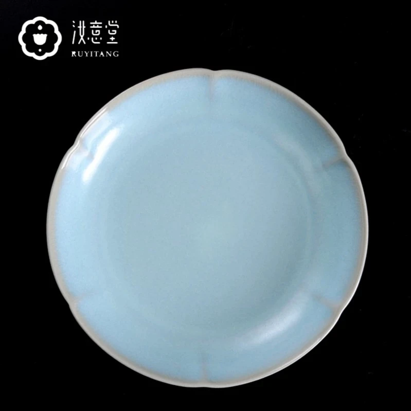 汝意堂汝瓷  天青釉葵花洗  仿古收藏级作品