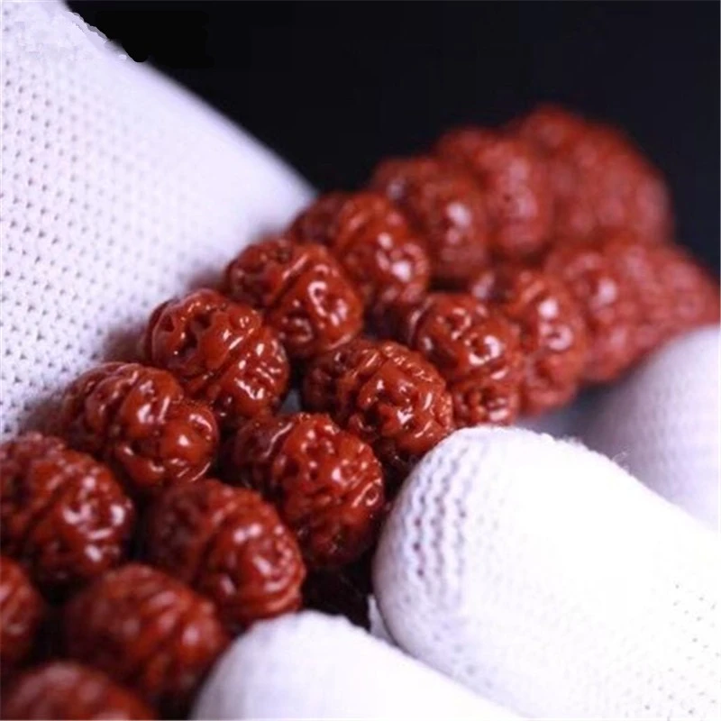 机刷包浆毕业级树王小金刚菩提子五瓣108颗手串矮桩双龙纹南