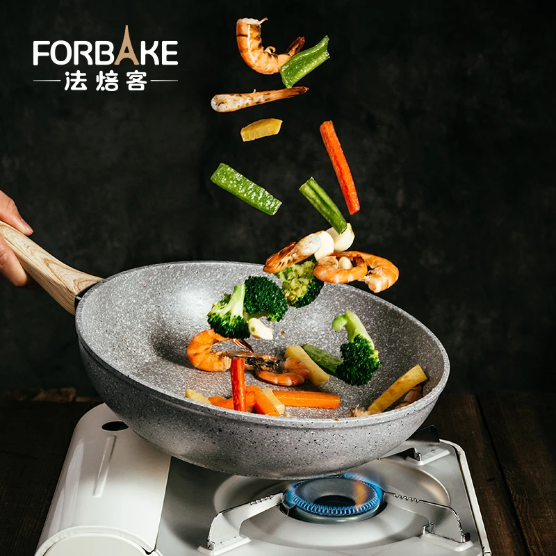 法焙客牛轧糖麦饭石锅平底锅奶枣锅不粘家用煎锅炒锅电磁炉雪花酥