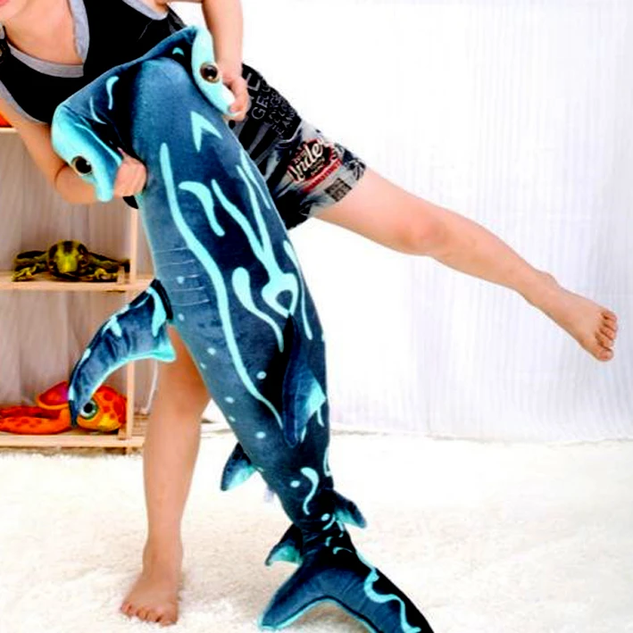 包邮锤头鲨毛绒玩具公仔大号海洋玩具鲨鱼抱枕靠枕生日劳保鞋男鞋