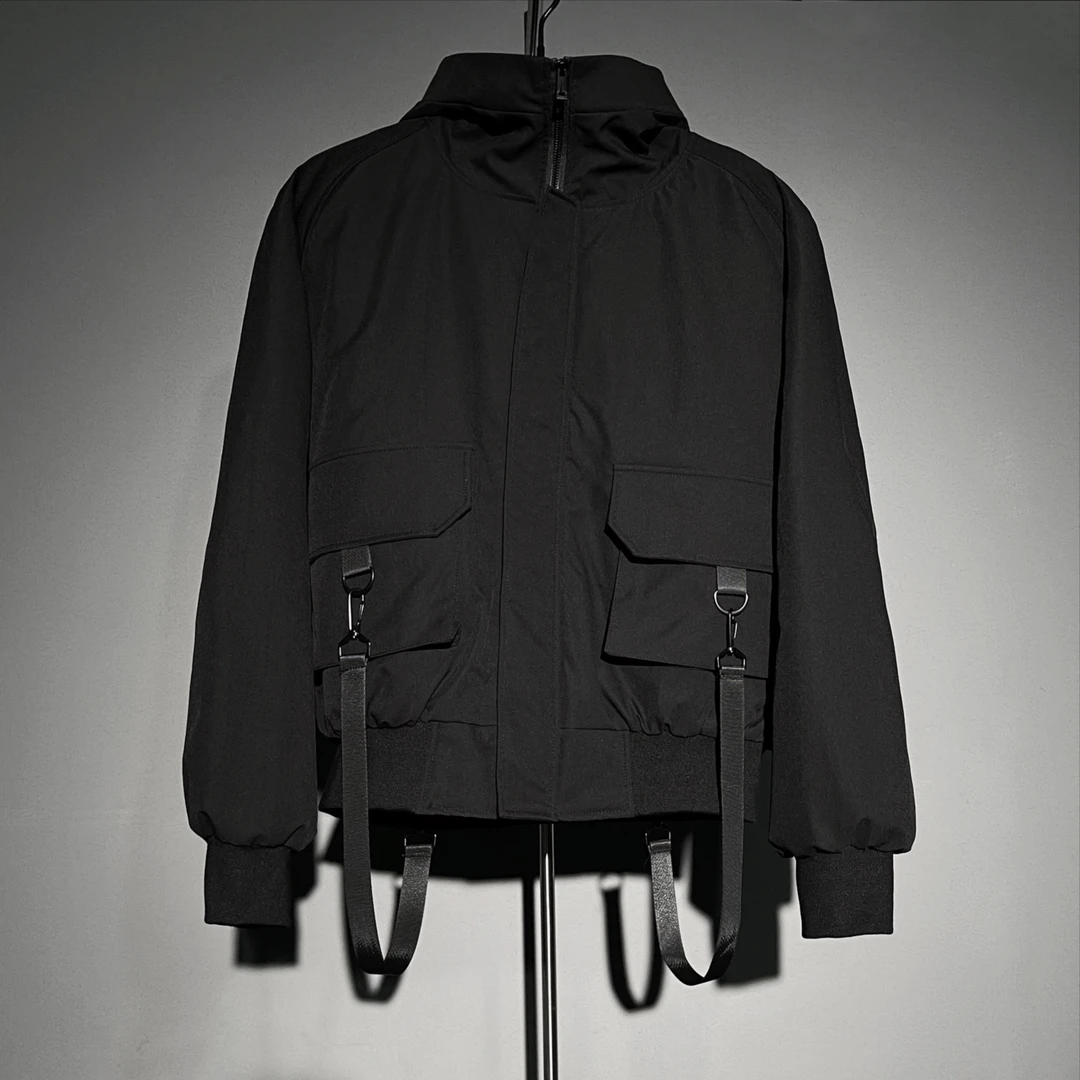 YPP潮服男士潮流休闲百搭户外防风羽绒棉服连帽冬季夹克时尚外套