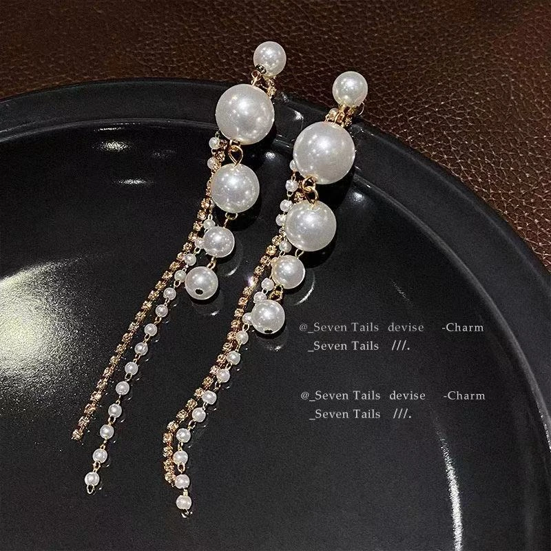 铜合金耳饰 【76号商品】高级感素款气质耳坠流苏百搭轻奢时尚耳环