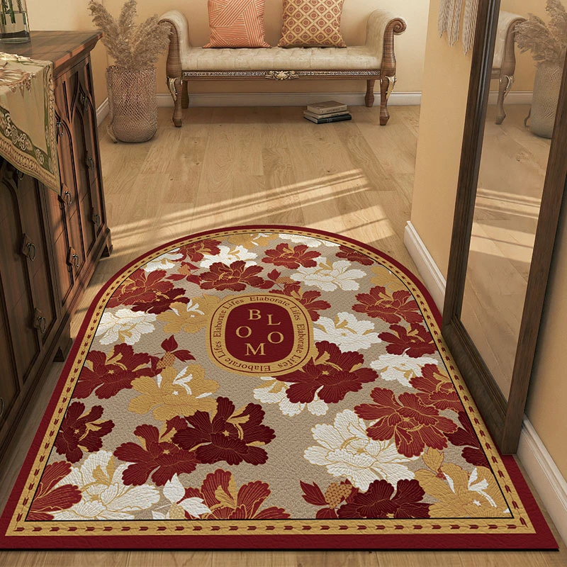 美式入户门地垫免洗皮革进门门口家用防水防滑脚垫可擦洗pvc地毯