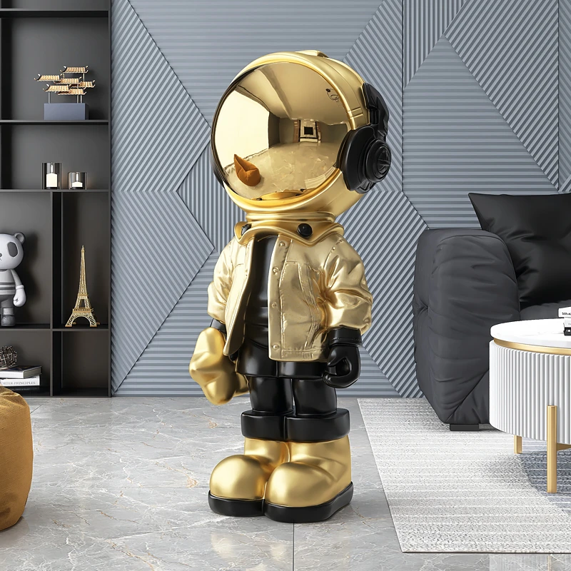 轻奢宇航员大型落地摆件客厅沙发电视柜旁边太空人乔迁新居礼品