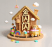 金闪闪木质玩具屋